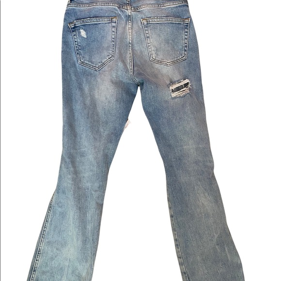 ZARA FLARE JEANS BUTT CUT OUT SUPER CUTE - Picture 3 of 3